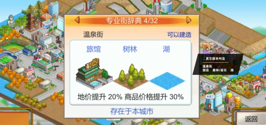 《都市大亨物语》天然温泉解锁条件一览